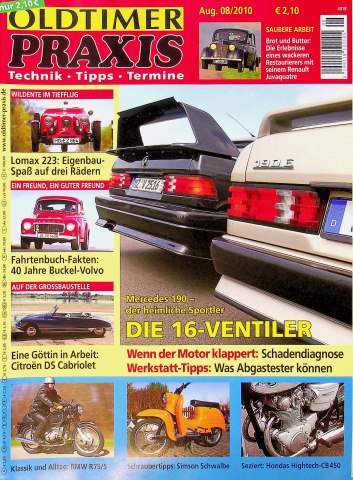 Deckblatt Oldtimer Praxis (08/2010)